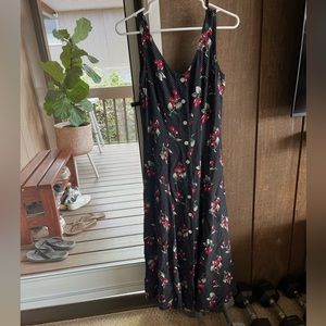 Vintage Cherry Printed Maxi Dress